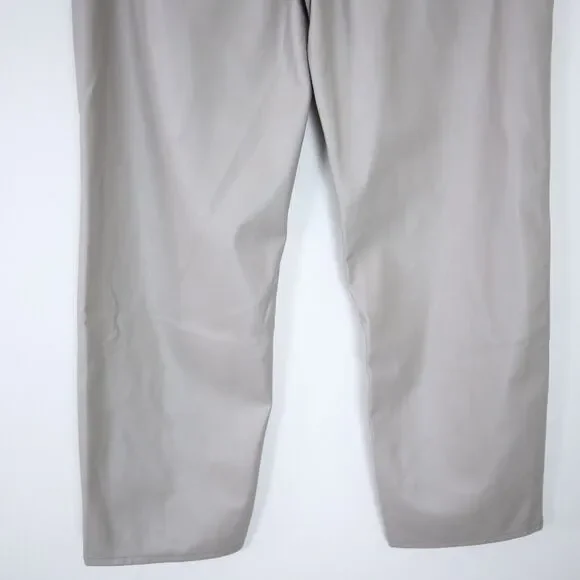 Madewell Size 32 The Perfect Vintage Faux Leather Straight Leg Pants Linen Cream - Picture 9 of 10